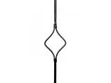 Wyrób kuty: Kuta tralka balustradowa ozdobna z podwójnym rombem 12x12 mm 950x100 mm