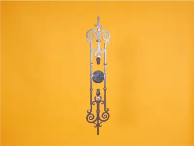 Wyrób kuty: Kuta tralka balustradowa ozdobna z różami 20 cm 950 mm