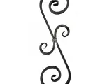 Wyrób kuty: Kuta tralka ozdobna do balustrad i ogrodzeń 12x12 mm 950x190 mm