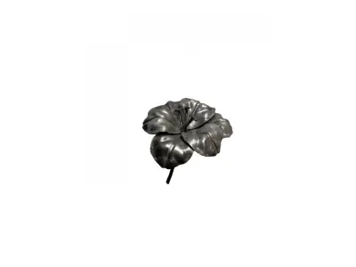 Wyrób kuty: Kuty element dekoracyjny kwiatan hibiskus pąk mały 140x85 mm