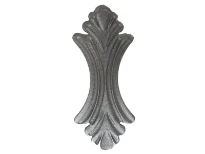 Wyrób kuty: Maskownica metalowa kuta ozdobna do balustrad i ogrodzeń 200x85 mm
