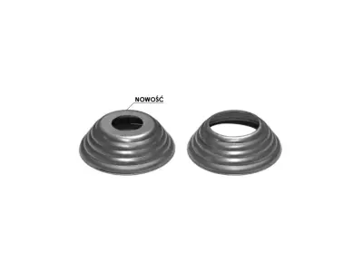 Wyrób kuty: Metalowa maskownica stożkowa do słupów balustradowych fi 48,5 mm fi 97 mm