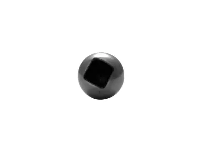 Wyrób kuty: Stalowa kula ozdobna z otworem kwadratowym fi 30 mm 13x13 mm