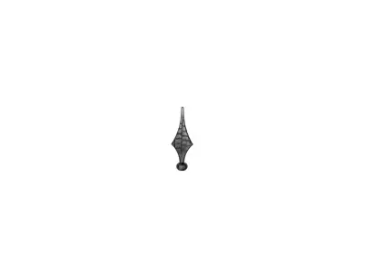 Wyrób kuty: Stalowy grot kuty szpic ozdobny 180 mm fi 29 mm