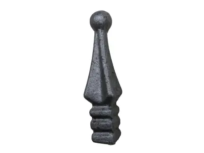 Wyrób kuty: Stalowy kuty grot szpic do ogrodzeń i balustrad 82x20 mm 15x15 mm