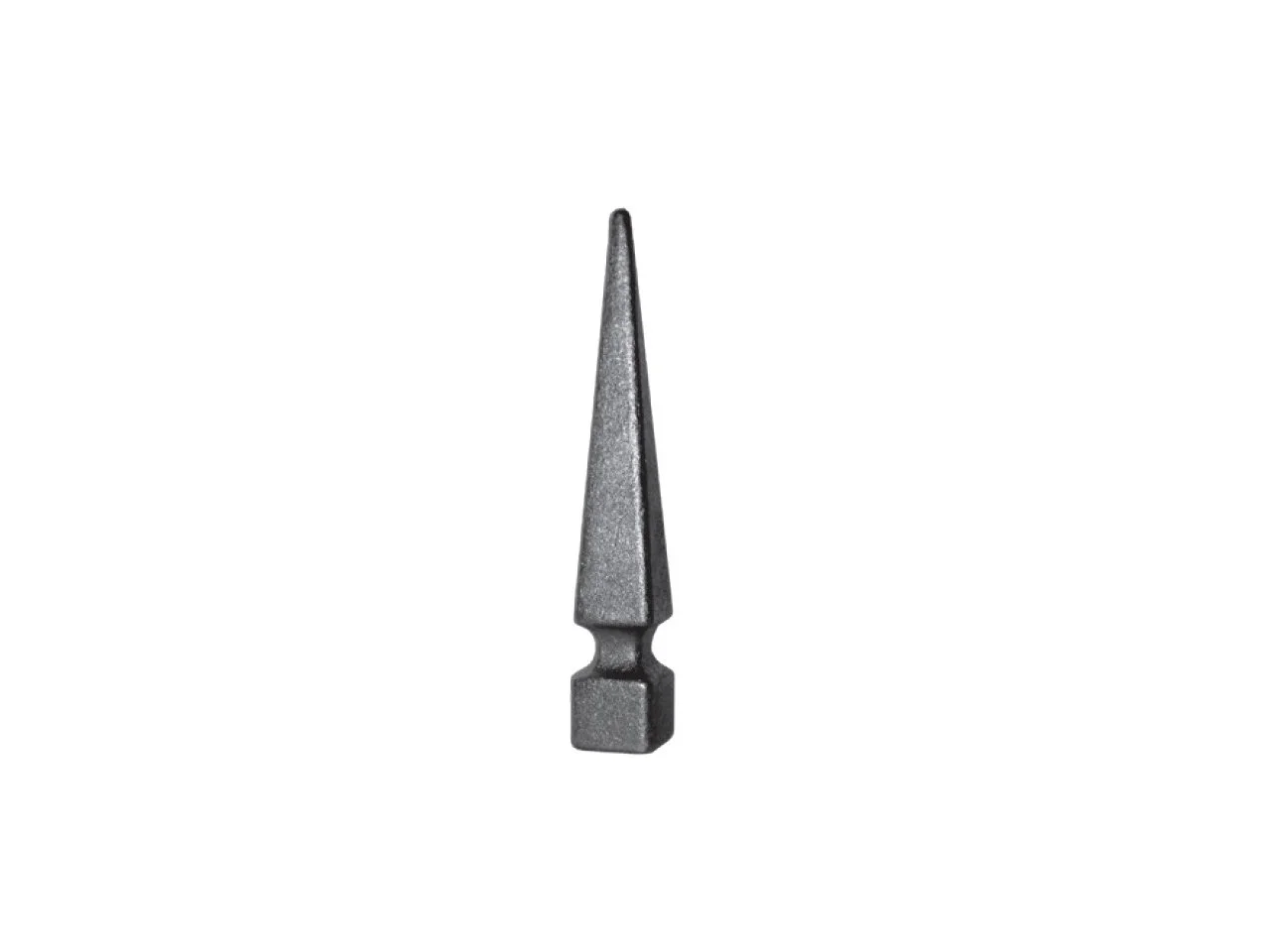 Wyrób kuty: Stalowy grot kuty szpic zakończeniowy 160 mm 25x25 mm